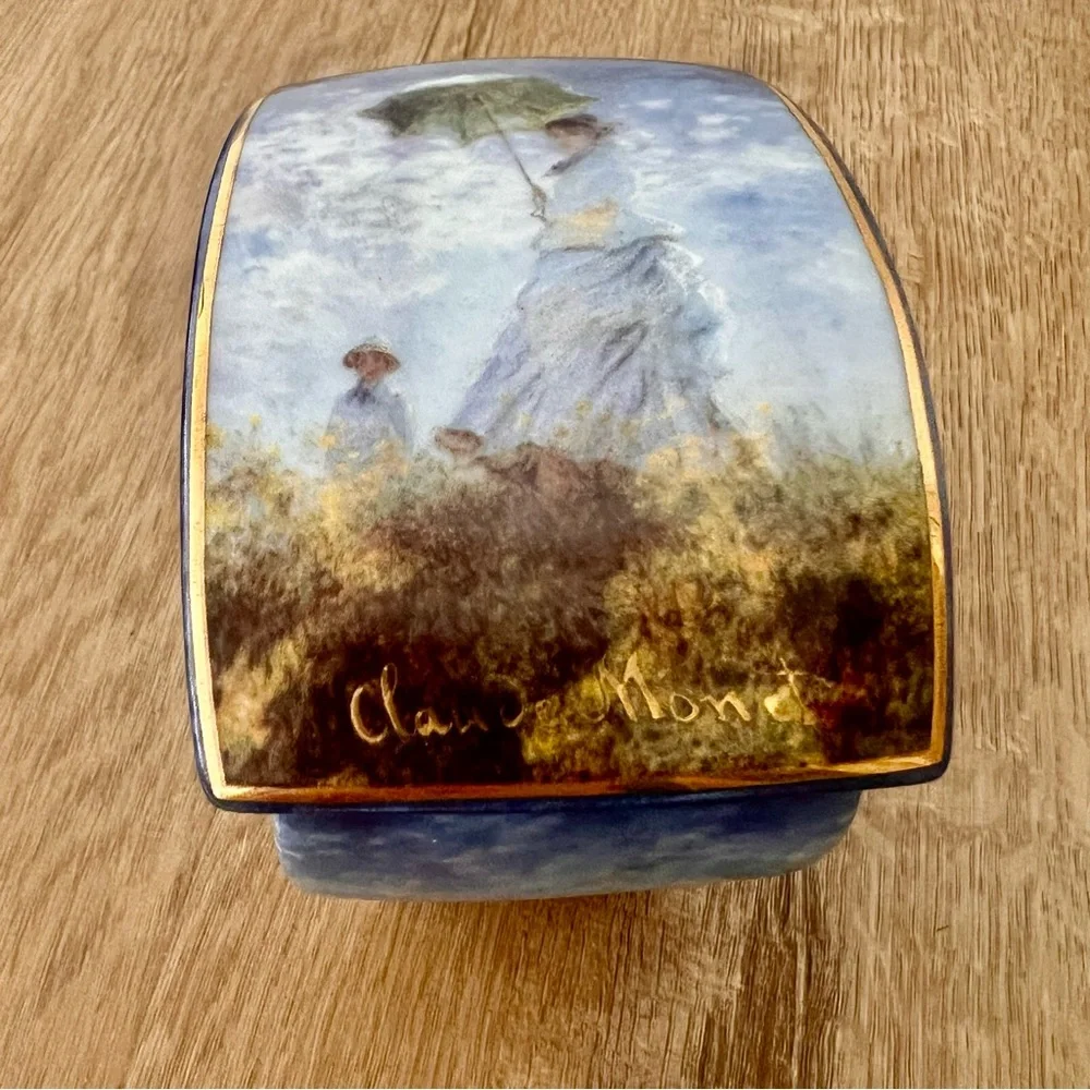 GOEBEL 'CLAUDE MONET' PORCELAIN TRINKET / JEWELRY BOX - ARTIS‎ ORBIS GERMANY VTG